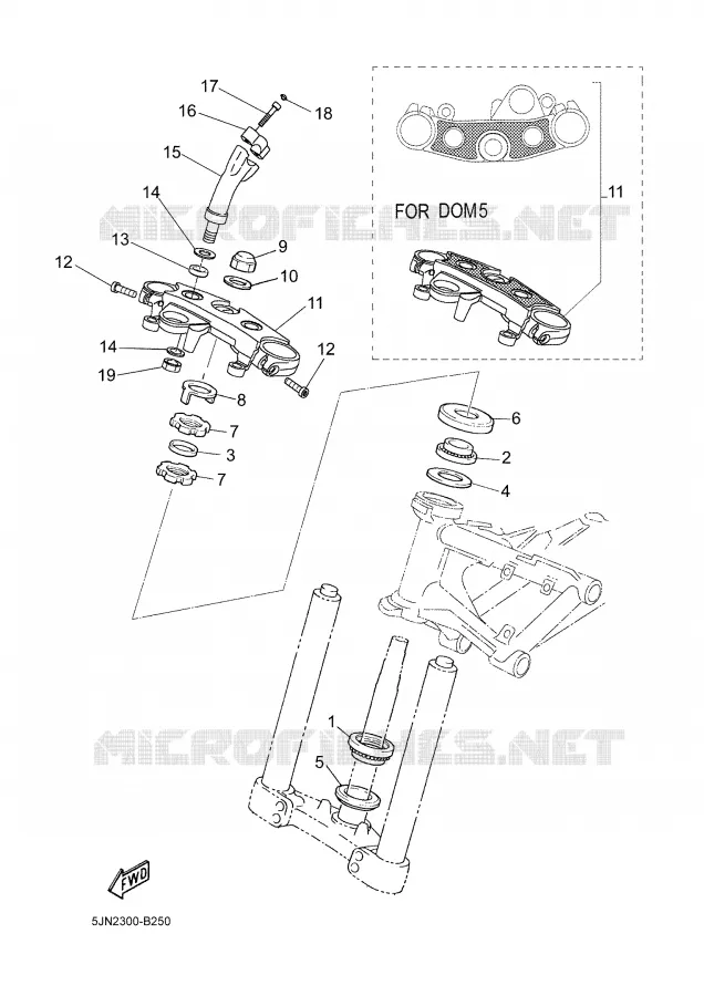 DIRECTION Yamaha MOTO 1100 2003 BULLDOG  BT1100