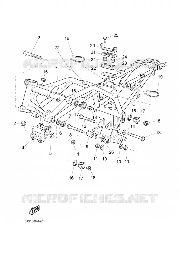 CADRE Yamaha MOTO 1100 2004 BULLDOG  BT1100