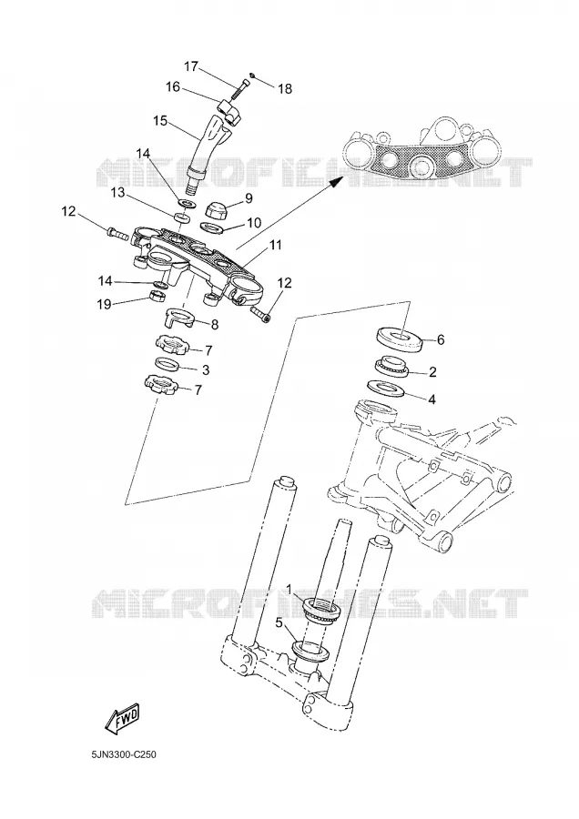 DIRECTION Yamaha MOTO 1100 2004 BULLDOG  BT1100