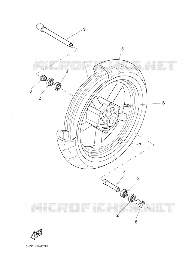 ROUE AVANT Yamaha MOTO 1100 2004 BULLDOG  BT1100