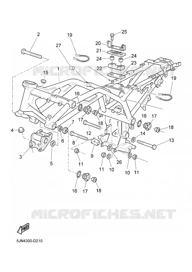 CADRE Yamaha MOTO 1100 2005 BULLDOG  BT1100