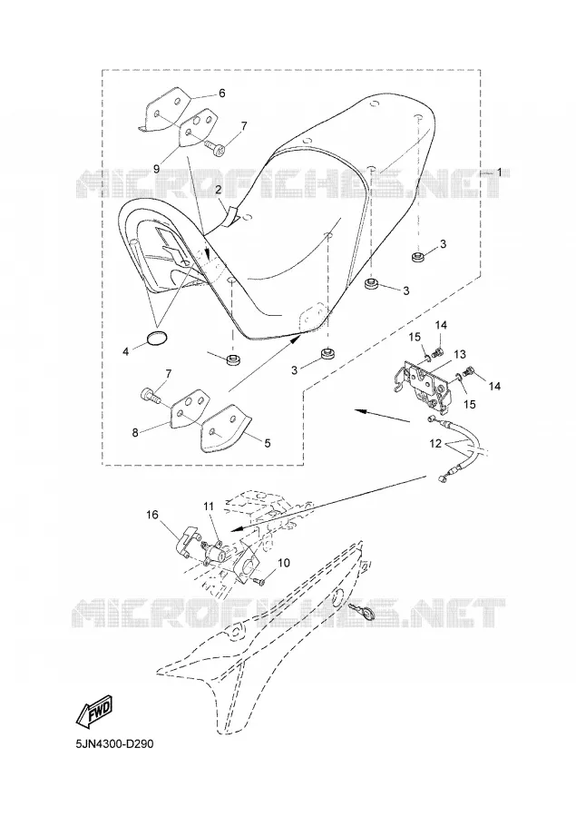 SELLE Yamaha MOTO 1100 2005 BULLDOG  BT1100