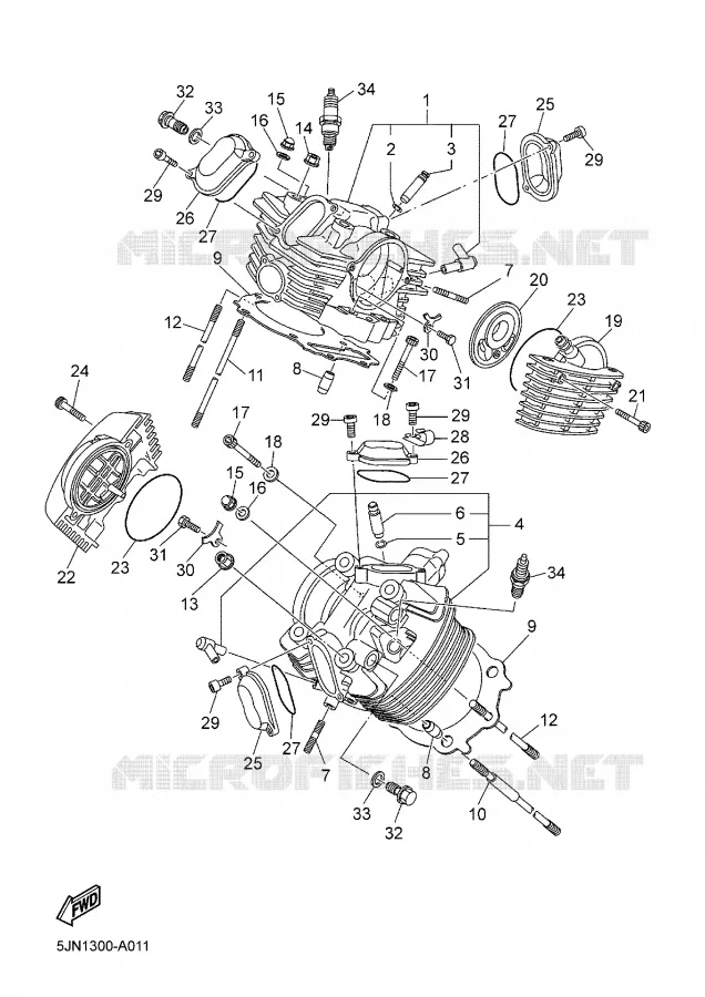 CULASSE Yamaha MOTO 1100 2006 BULLDOG  BT1100