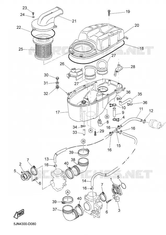 ADMISSION Yamaha MOTO 1100 2006 BULLDOG  BT1100