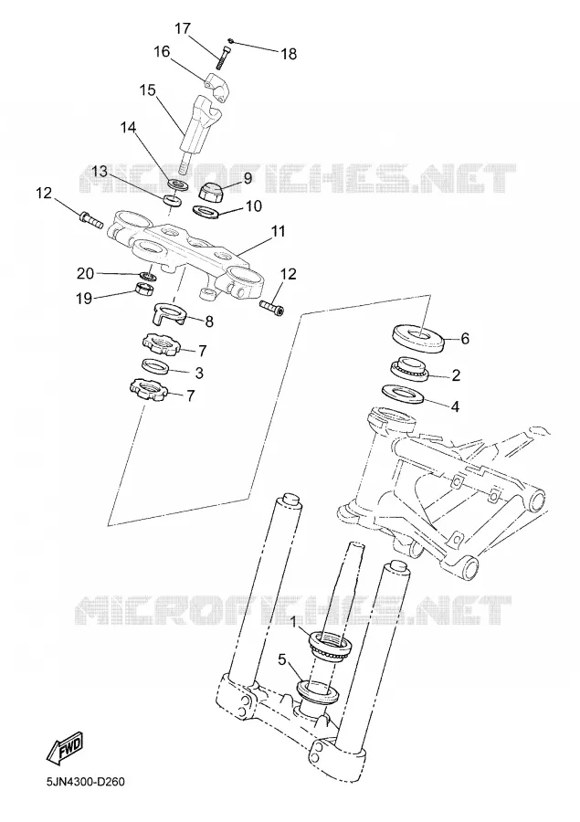 DIRECTION Yamaha MOTO 1100 2006 BULLDOG  BT1100
