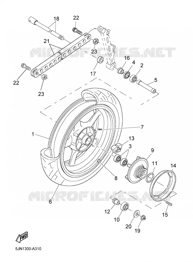 ROUE ARRIERE Yamaha MOTO 1100 2006 BULLDOG  BT1100