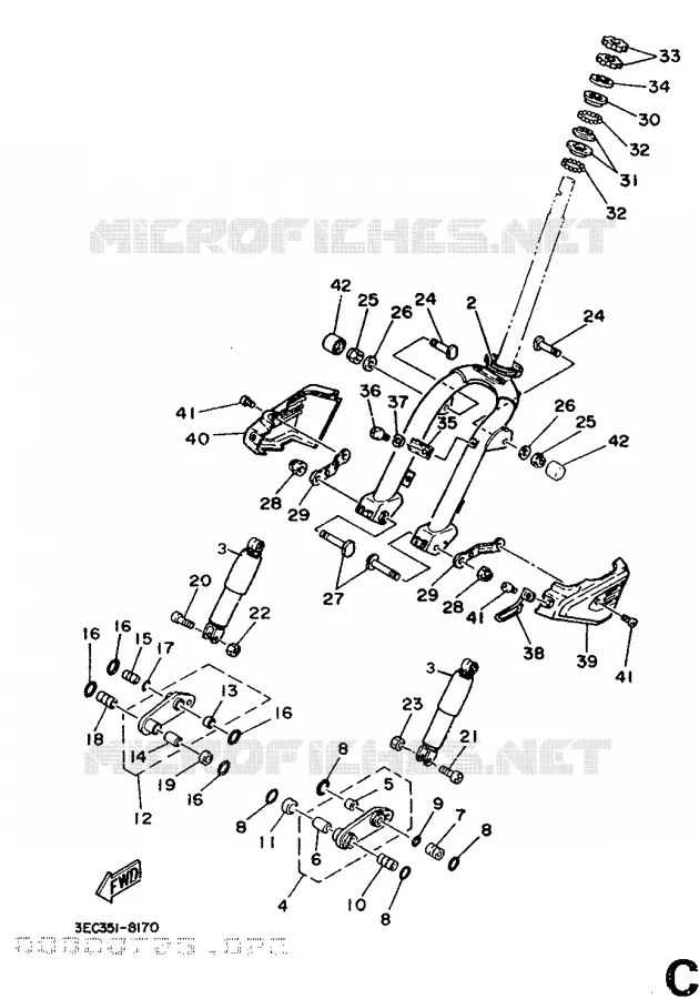 DIRECTION Yamaha SCOOTER 50 1988 BELUGA  CH50