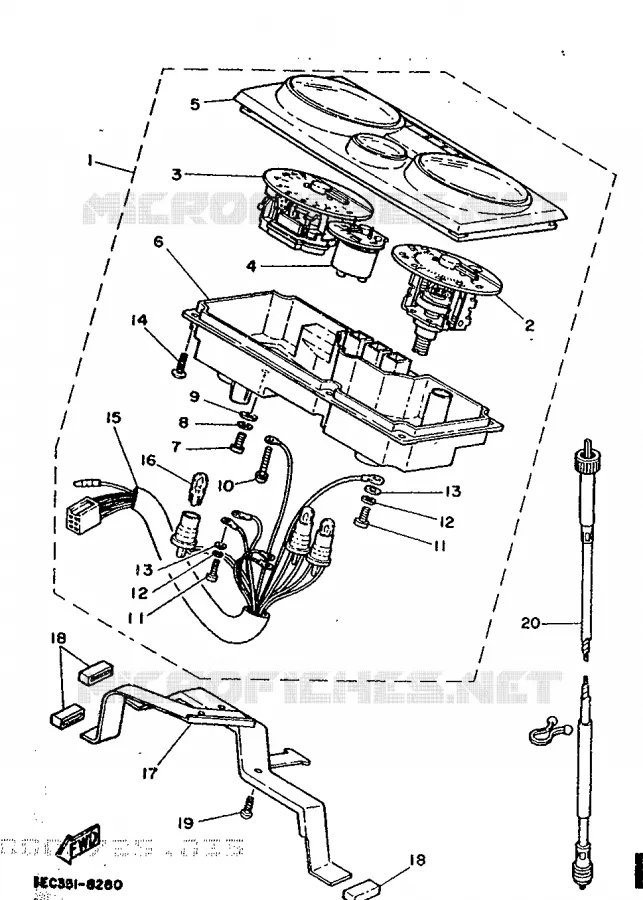 COMPTEUR  Yamaha SCOOTER 50 1988 BELUGA  CH50