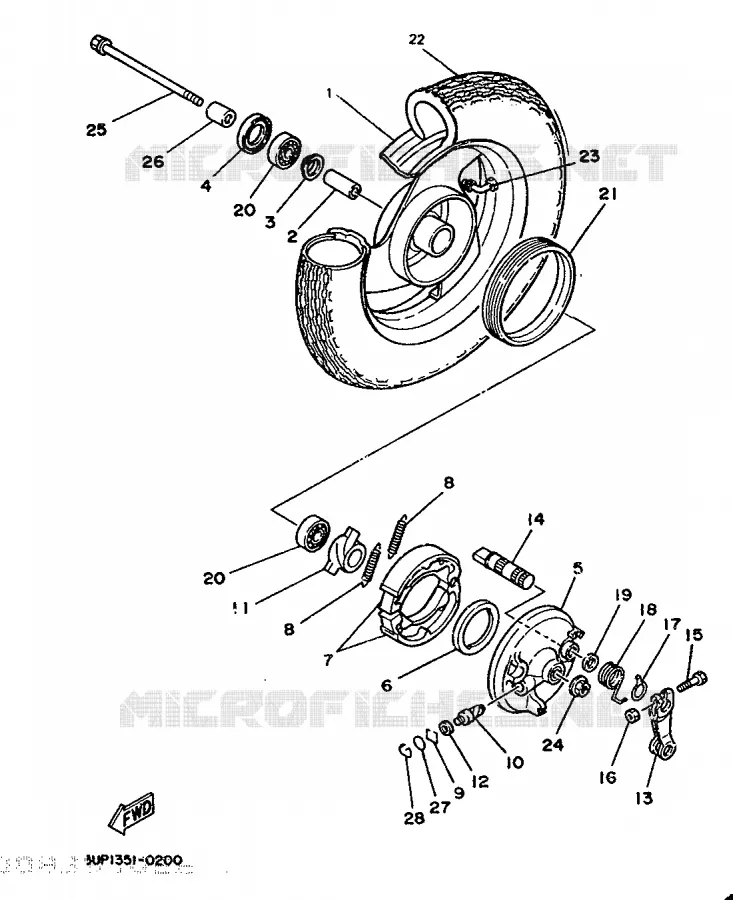 ROUE AVANT Yamaha SCOOTER 50 1990 BELUGA  CH50