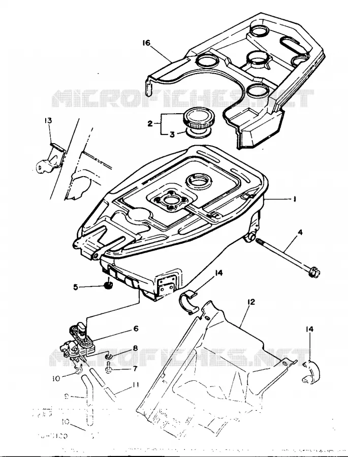 RESERVOIR A ESSENCE Yamaha SCOOTER 80 1990 ACTIVE  CH80