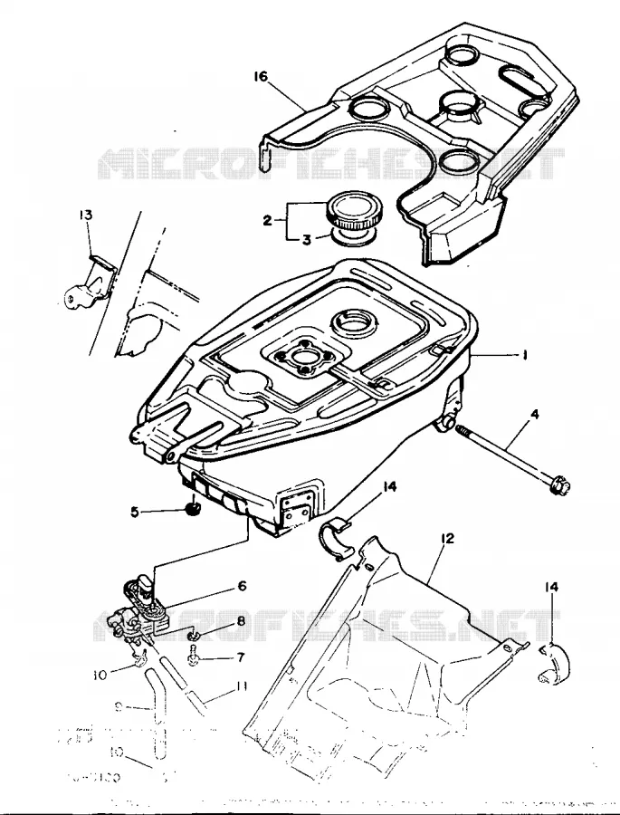 RESERVOIR A ESSENCE Yamaha SCOOTER 80 1992 ACTIVE  CH80