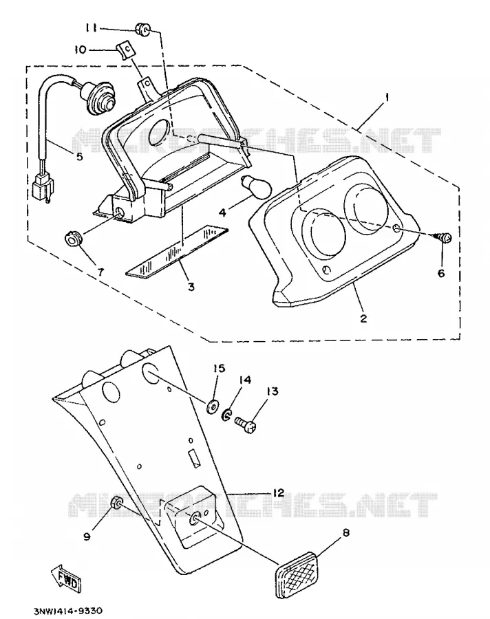 FEU ARRIERE Yamaha SCOOTER 50 1991 CR  CR50Z