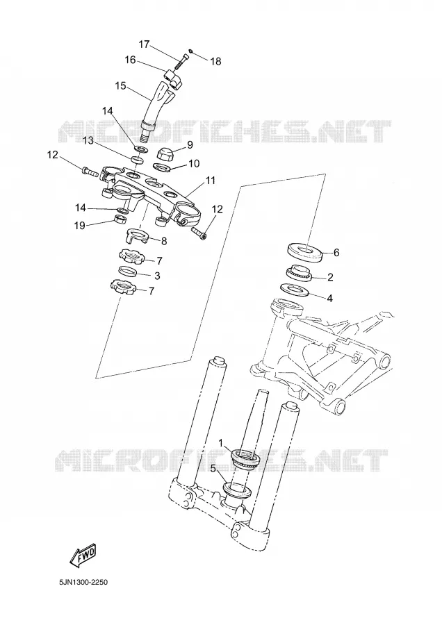DIRECTION Yamaha MOTO 1100 2002 BULLDOG  BT1100