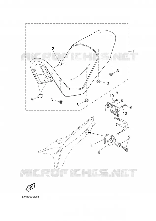 SELLE Yamaha MOTO 1100 2002 BULLDOG  BT1100