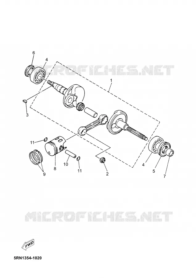 VILEBREQUIN / PISTON Yamaha SCOOTER 50 2004 JOG  CS50M
