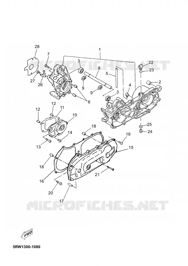 CARTER MOTEUR Yamaha SCOOTER 50 2005 JOG  CS50M