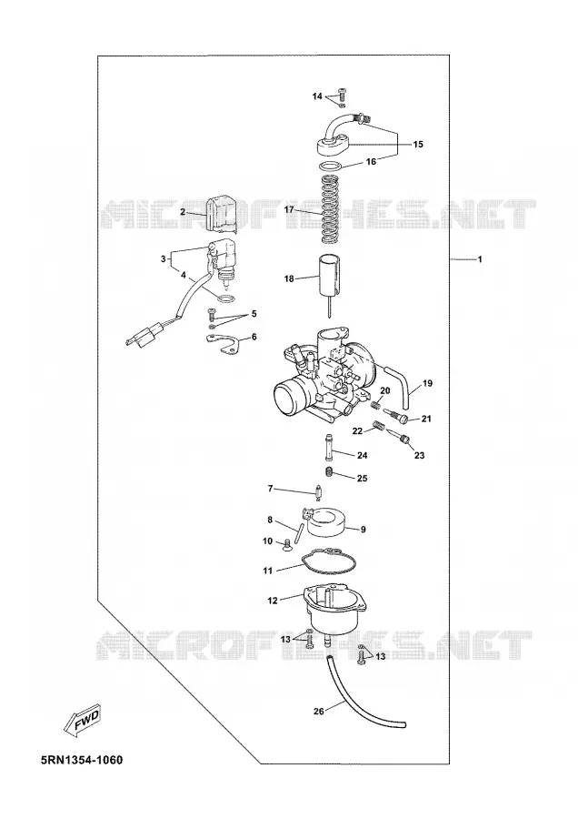 CARBURATEUR Yamaha SCOOTER 50 2008 JOG  CS50M