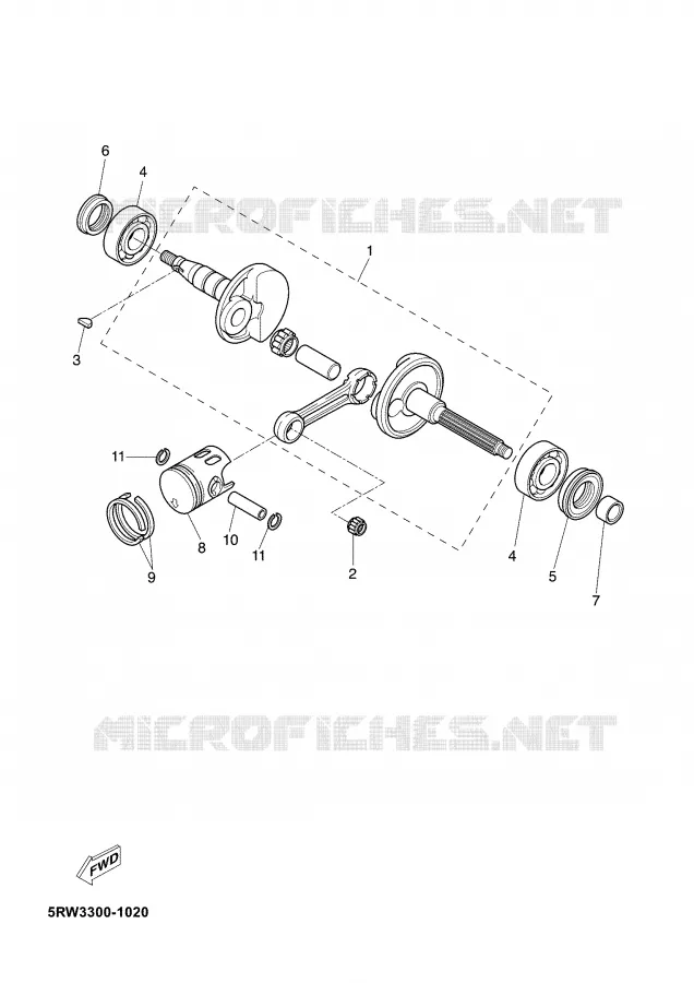 VILEBREQUIN / PISTON Yamaha SCOOTER 50 2005 JOG  CS50Z