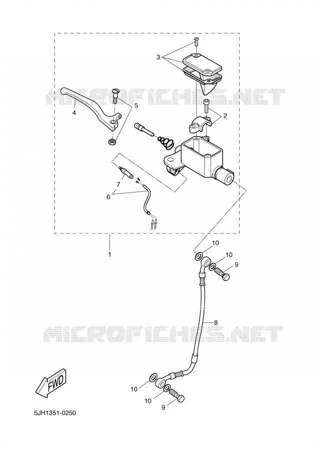 MAITRE CYLINDRE AVANT Yamaha SCOOTER 50 2003 STUNT  EW50