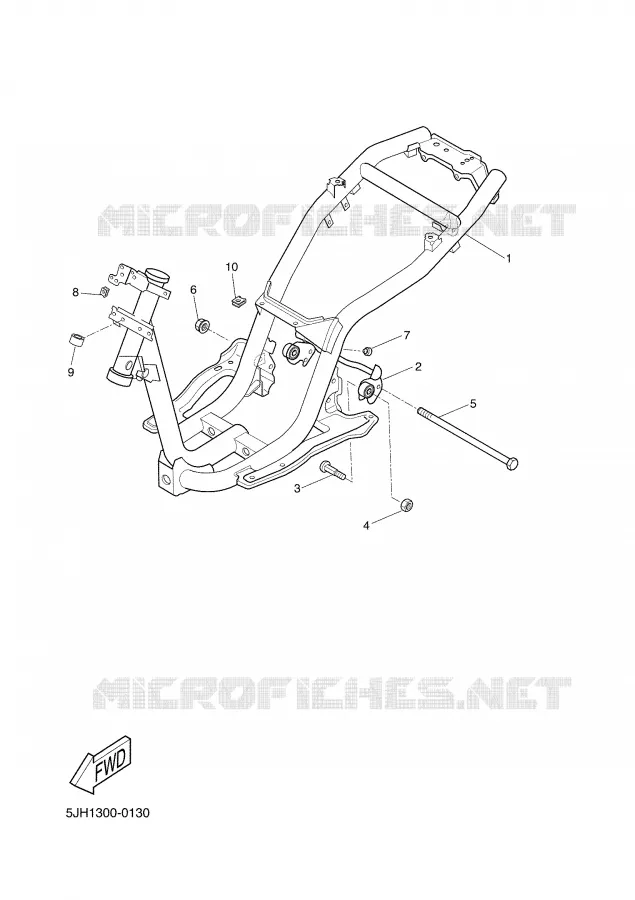 CADRE Yamaha SCOOTER 50 2002 SLIDER  EW50 SLIDER