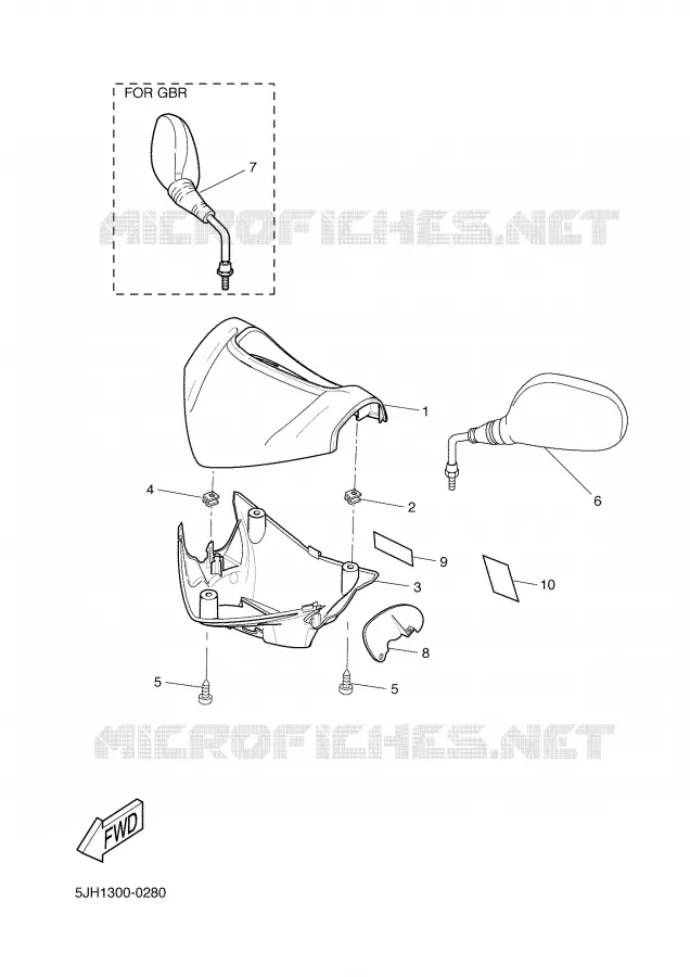 CARENAGES 1  Yamaha SCOOTER 50 2002 SLIDER  EW50 SLIDER