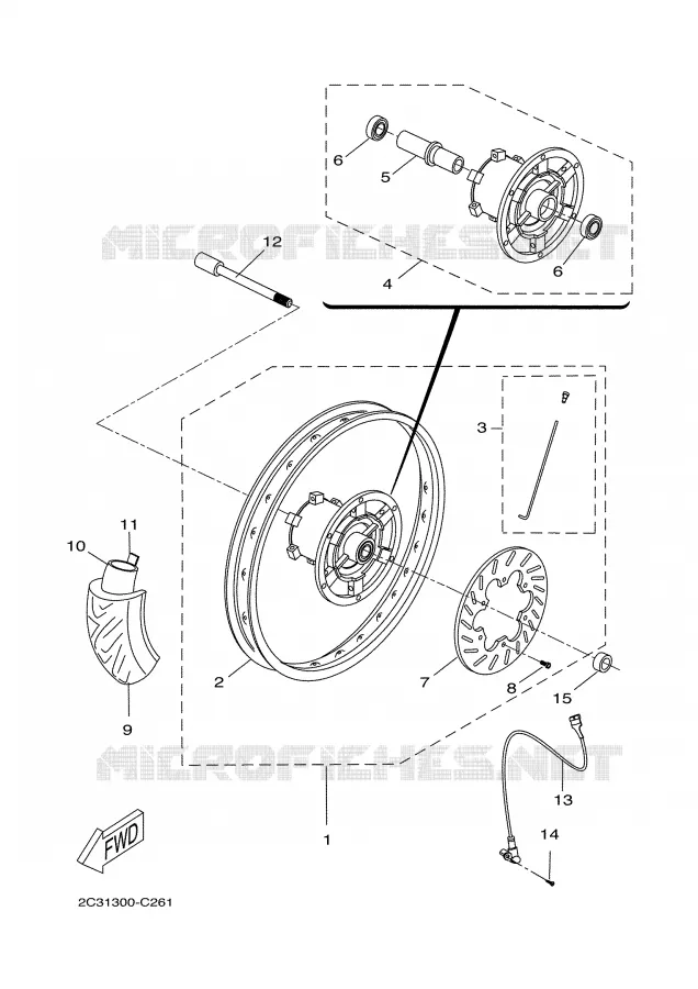 ROUE AVANT 2 Yamaha MOTO 50 2006 DTR  DT50RSM