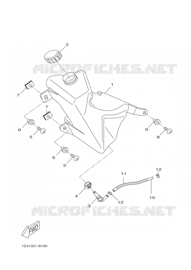 RESERVOIR D'HUILE Yamaha MOTO 50 2007 DTR  DT50RSM