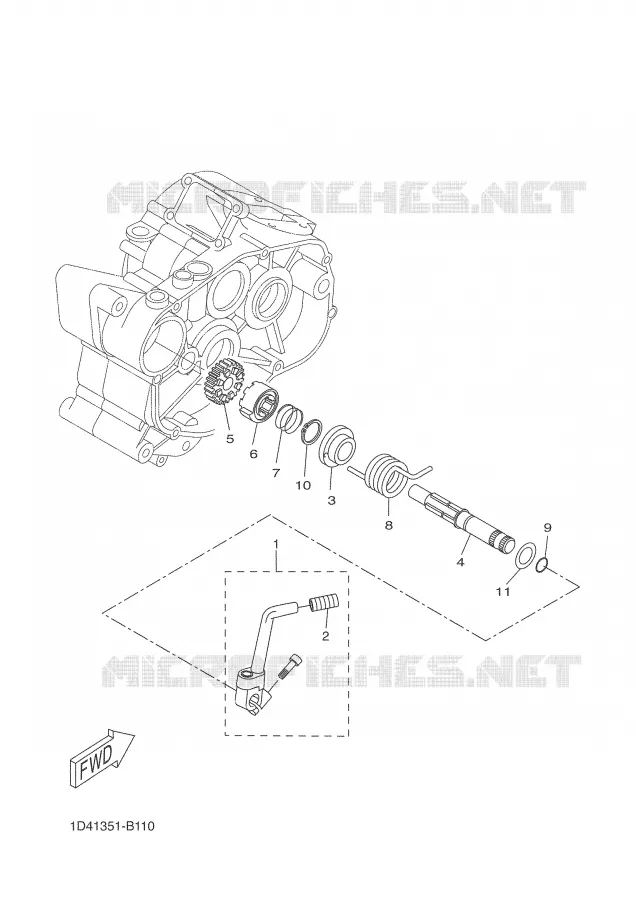 DEMARREUR Yamaha MOTO 50 2008 DTR  DT50RSM