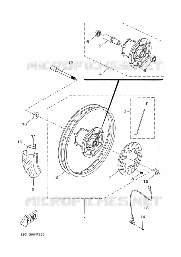 ROUE AVANT 2 Yamaha MOTO 50 2008 DTR  DT50RSM