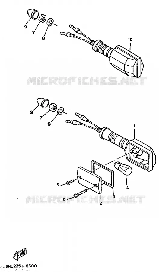 CLIGNOTANT Yamaha MOTO 50 1989 DTR  DT5OR