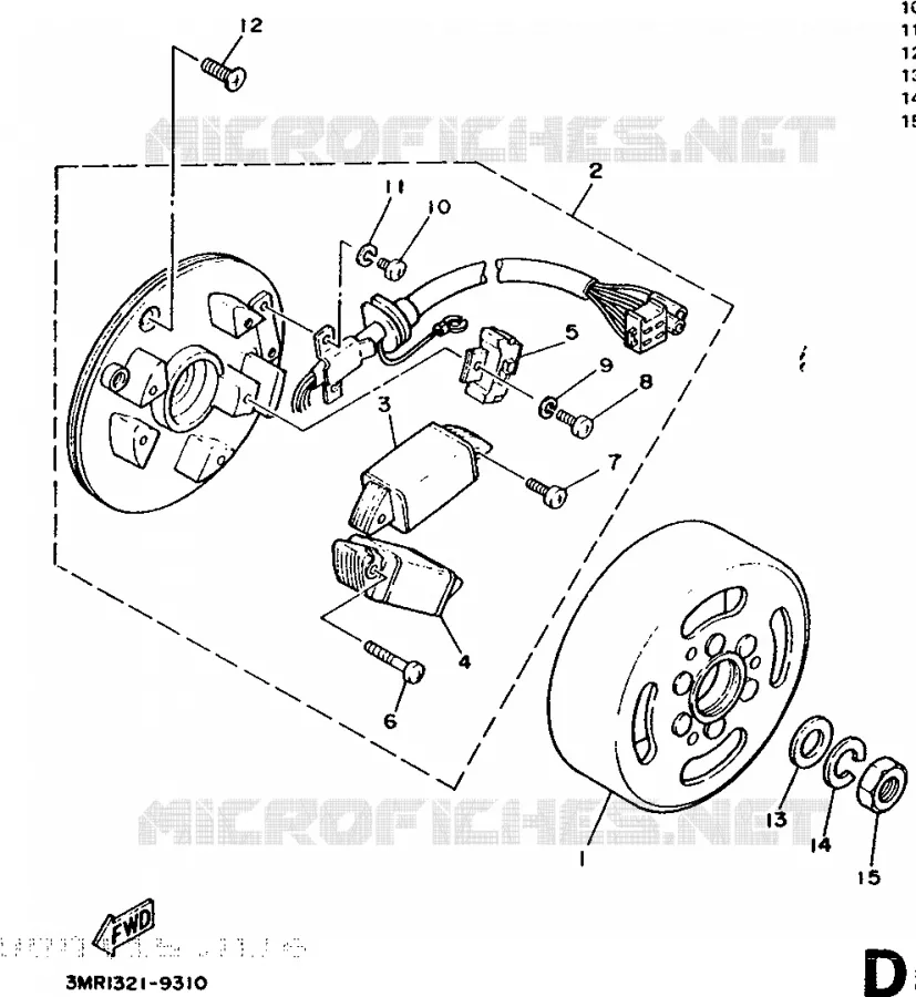 ALLUMAGE Yamaha MOTO 50 1989 DTR  DT5OR