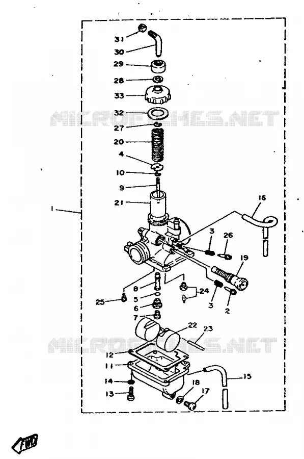 CARBURATEUR Yamaha MOTO 80 1987 DT  DT80