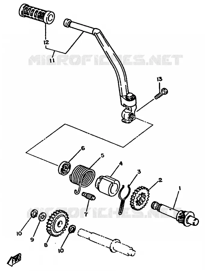 DEMARREUR Yamaha MOTO 80 1987 DT  DT80