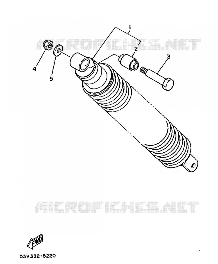 AMORTISSEUR ARRIERE Yamaha MOTO 80 1987 DTLC  DT80LC