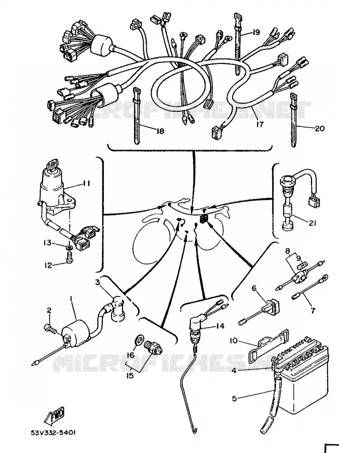 PARTIE ELECTRIQUE 1 Yamaha MOTO 80 1987 DTLC  DT80LC