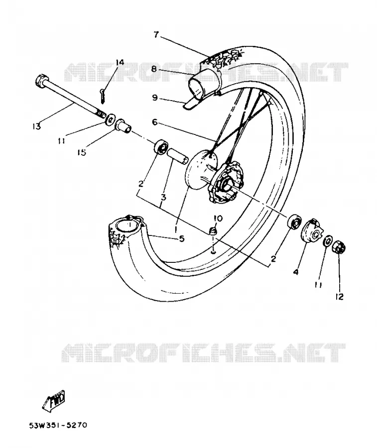 ROUE AVANT Yamaha MOTO 80 1987 DTLC  DT80LC