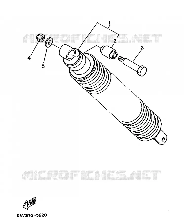 AMORTISSEUR ARRIERE Yamaha MOTO 80 1990 DTLC  DT80LC