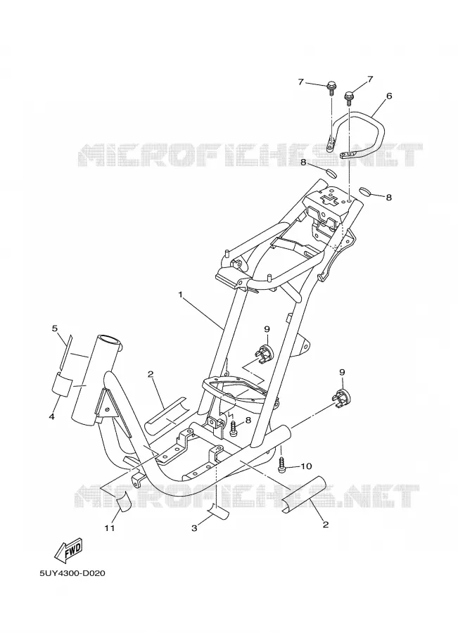 CADRE Yamaha SCOOTER ELECTRIC 2005 PASSOL  EA06 PASSOL
