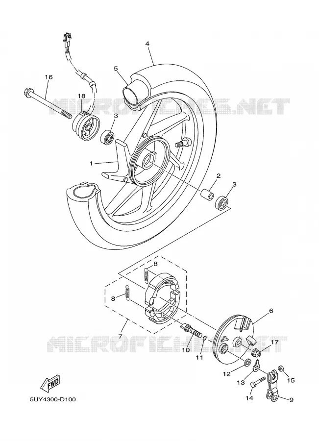 ROUE AVANT Yamaha SCOOTER ELECTRIC 2005 PASSOL  EA06 PASSOL