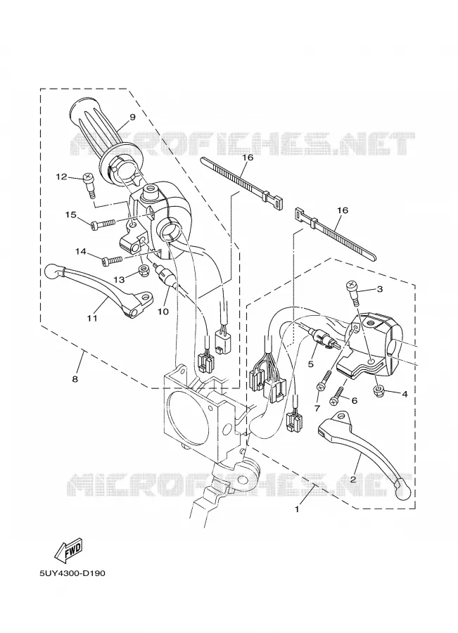 COMMODO / LEVIER Yamaha SCOOTER ELECTRIC 2005 PASSOL  EA06 PASSOL
