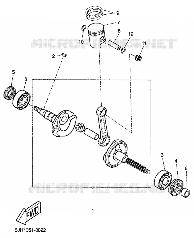 VILEBREQUIN / PISTON Yamaha SCOOTER 50 2000 STUNT  EW50