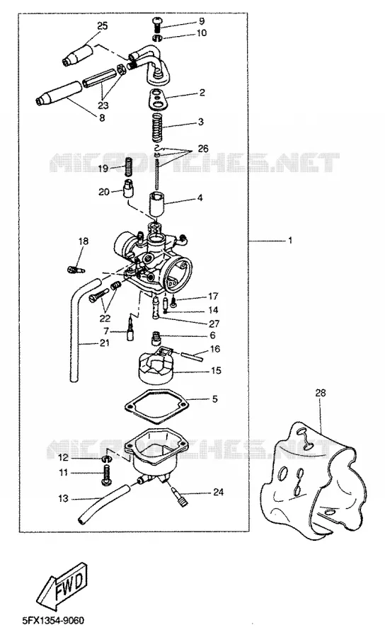 CARBURATEUR Yamaha SCOOTER 50 2000 STUNT  EW50