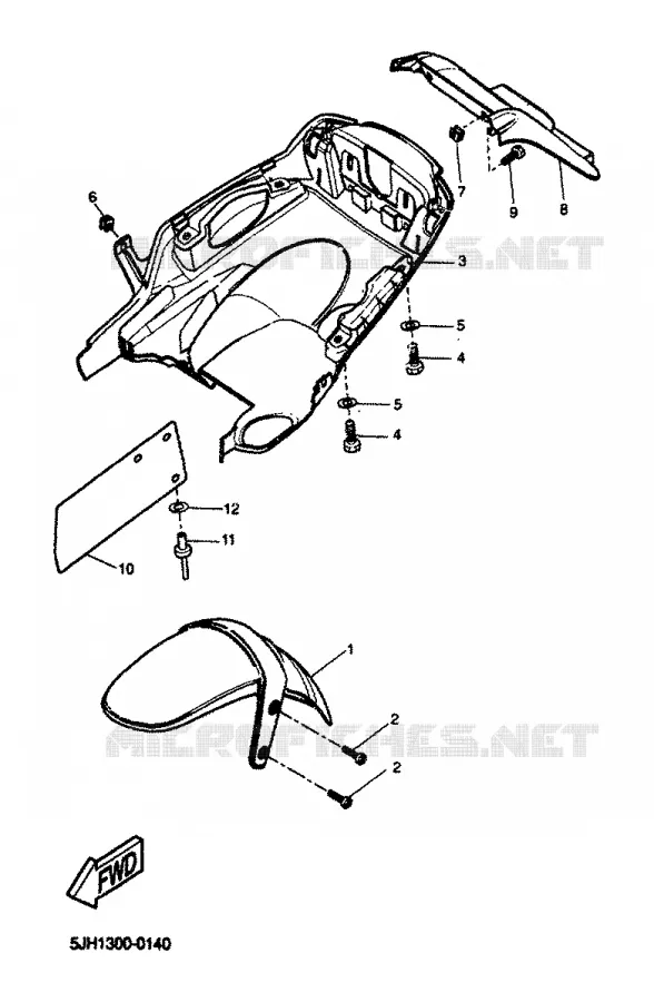 GARDE BOUE Yamaha SCOOTER 50 2000 STUNT  EW50