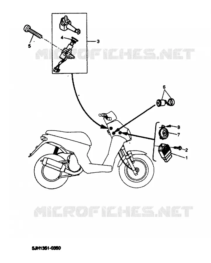 PARTIE ELECTRIQUE 1 Yamaha SCOOTER 50 2000 STUNT  EW50