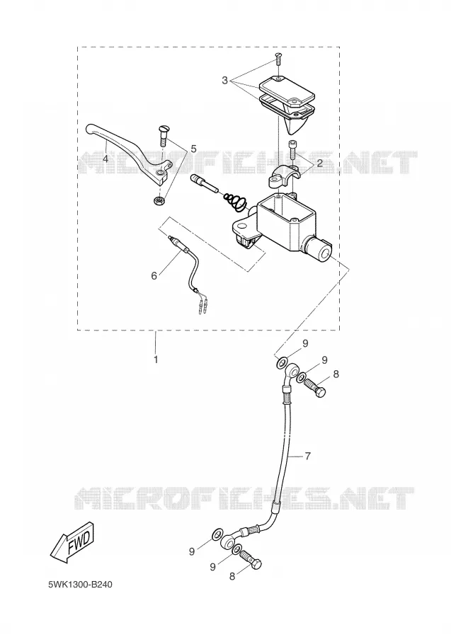 MAITRE CYLINDRE AVANT Yamaha SCOOTER 50 2003 SLIDER  EW50
