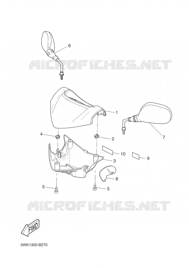 CARENAGES 1  Yamaha SCOOTER 50 2003 SLIDER  EW50