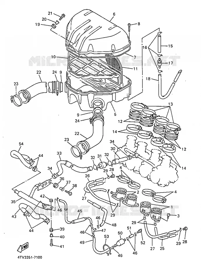 ADMISSION Yamaha MOTO 600 1999 THUNDERCAT  YZF600R