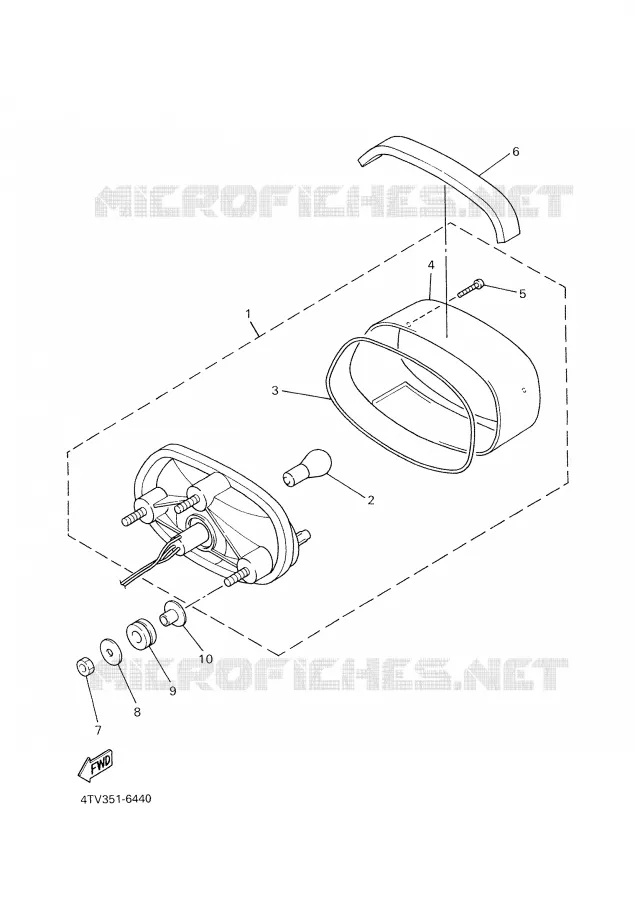 FEU ARRIERE Yamaha MOTO 600 2000 THUNDERCAT  YZF600R
