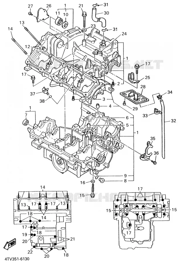 CARTER MOTEUR Yamaha MOTO 600 2000 THUNDERCAT  YZF600R