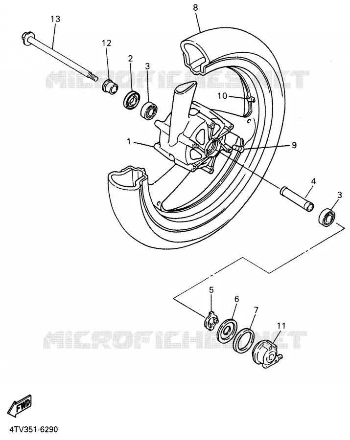ROUE AVANT Yamaha MOTO 600 2001 THUNDERCAT  YZF600R